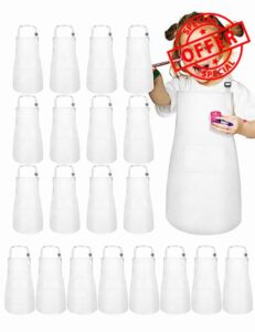 JAYVX Kids Apron Bulk Adjustable Children Chef Artists Aprons with Pockets for Boys and Girls Kitchen Cooking Painting Baking