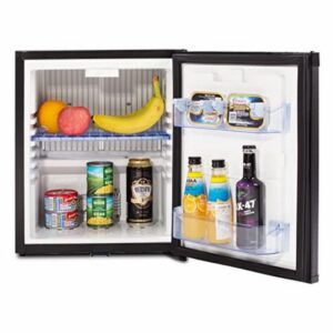 Smad Absorption Mini Fridge 12V 110V Compact Refrigerator with Lock Reversible Door No Noise