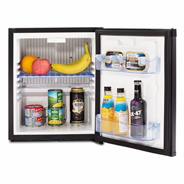 Smad Absorption Mini Fridge 12V 110V Compact Refrigerator with Lock Reversible Door No Noise
