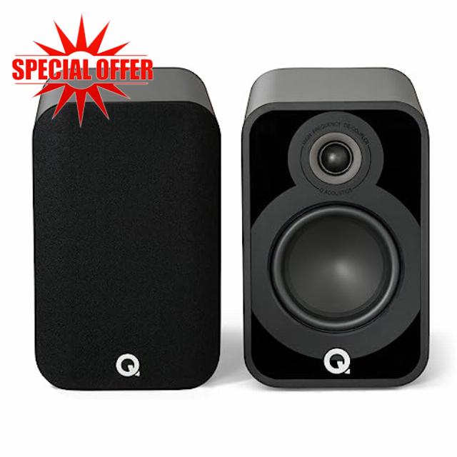 Q ACOUSTICS 5020 Bookshelf Speakers Pair Satin Black - 5" Mid/Bass Driver