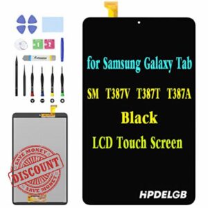 HPDELGB for Samsung Galaxy Tab A 8.0 2018 T387 SM-T387V T387T T387A LCD Display Touch Screen Digitizer Assembly (Black)