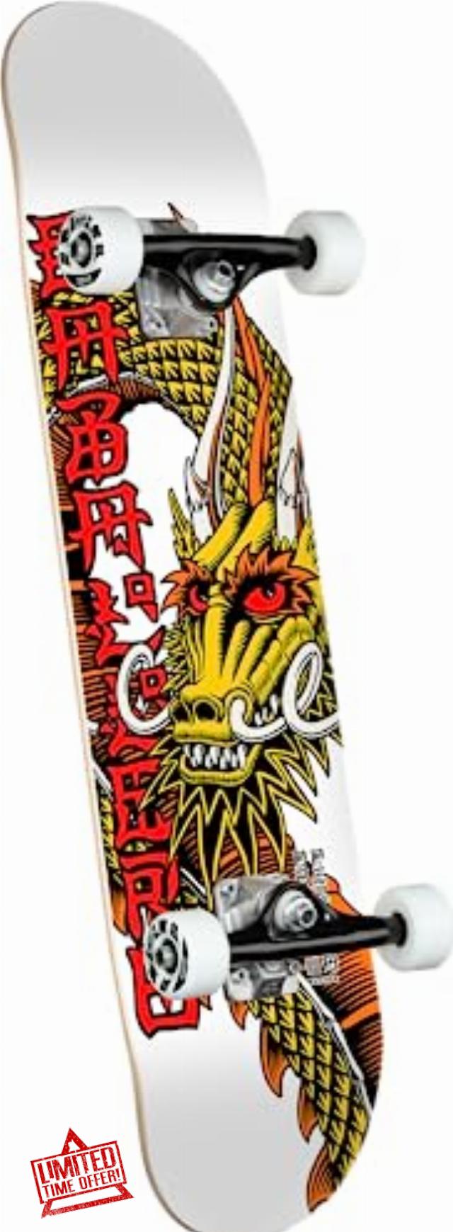 Powell Peralta Cab Ban This Skateboard Complete - White 8.25" x 31.95"