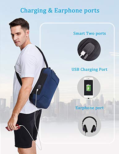 13.3 Inch Casual Chest Shoulder Daypack for Men and Women