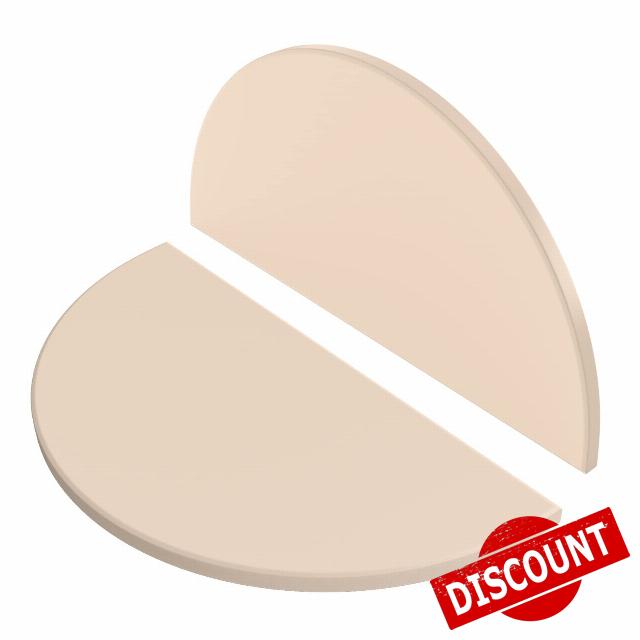 BMMXBI 19.7In Half-Moon Ceramic Heat Deflector Plates