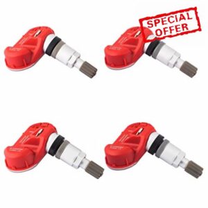 PLDDE 4pcs Tire Pressure Monitoring Sensors 433MHz TPMS Fit Commander MP Compass Grand Cherokee WK2 Wrangler Patriot Liberty Renegade T&C Voyager Ram Grand Caravan Charger Dart Magnum Durango Journey