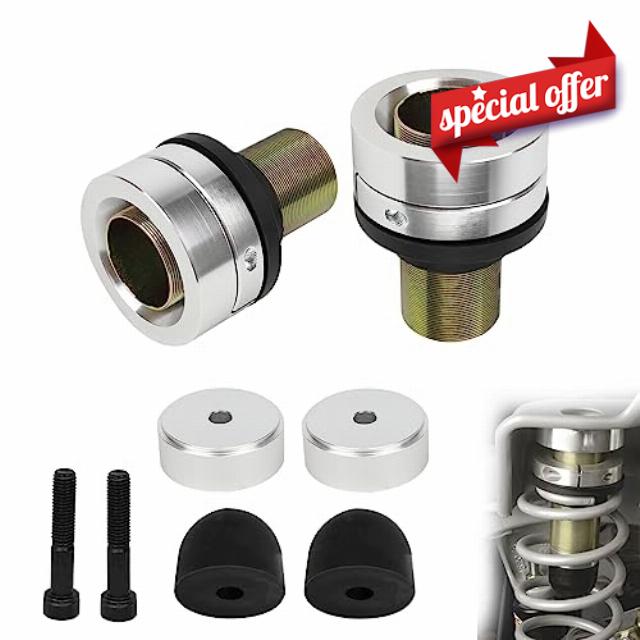 B.ZSSY A Pair Front Adjustable Coil Over Spacer System Compatible with JKS Jeep Cherokee XJ Comanche MJ Grand Cherokee ZJ and Wrangler TJ LJ Aluminum Coil Spacer Kit