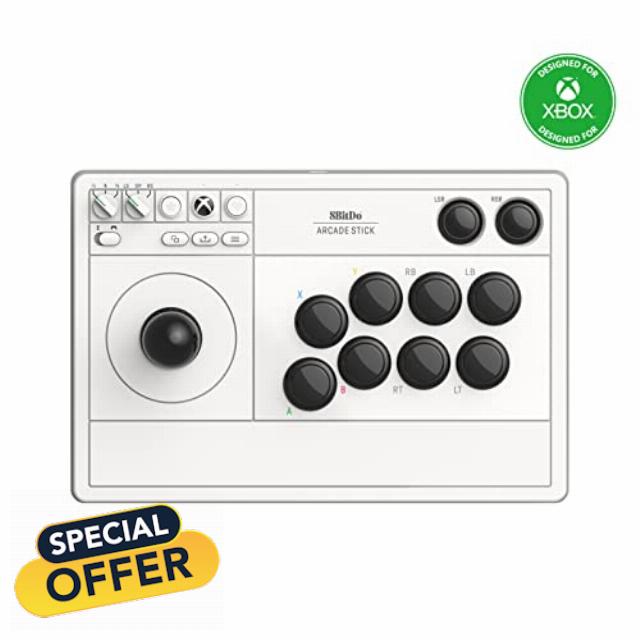 8BitDo Arcade Stick For Xbox & PC (Windows 10) - White
