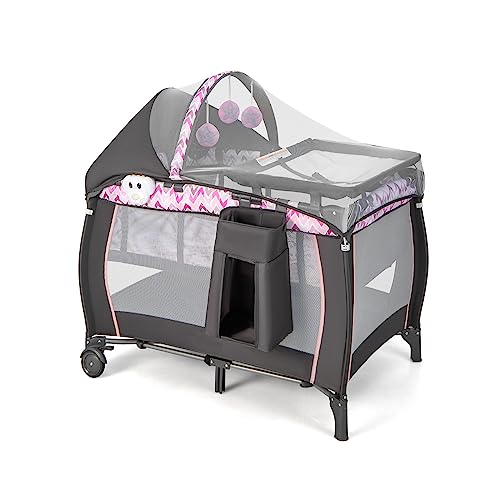 Convertible Infant Co-Sleeper Crib with Lockable Wheels
