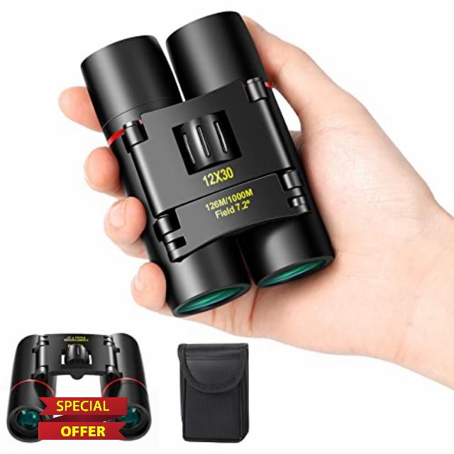 WRNRN 12X30 Small Binoculars for Adults Kids