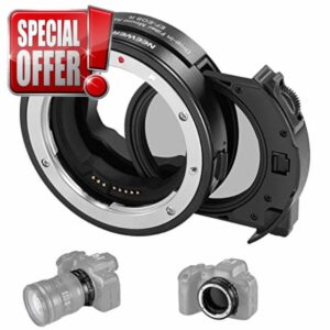 NEEWER EF to EOS R Mount Adapter with Drop in CPL Filter