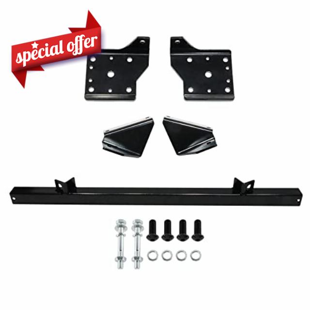 Rear Shock Crossmember Relocation Kit Compatible With 1968-1974 Chevy Nova ; 1967-1969 Chevy Camaro ; 1967-1969 Pon-tiac Firebird