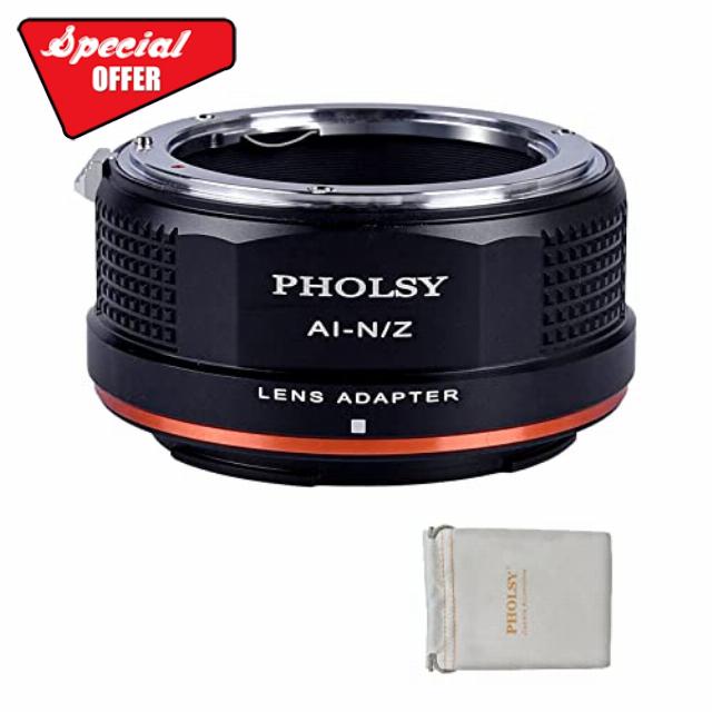 PHOLSY FTZ Lens Adapter for Nikkor AI/F/AIS/AF/AF-I/AF-S Lens Compatible with Nikon F Lens to Nikon Z Mount Camera Body Compatible with Nikon Z fc