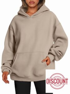 EFAN Womens Oversized Sweatshirts Pullover Hoodies Fleece Sweaters Long Sleeve With Pockets Winter Fall Outfits Y2k Clothes