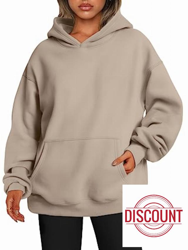 EFAN Womens Oversized Sweatshirts Pullover Hoodies Fleece Sweaters Long Sleeve With Pockets Winter Fall Outfits Y2k Clothes