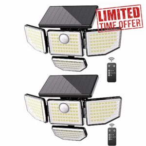 soysout Solar Outdoor Lights Security Lights with Remote Control