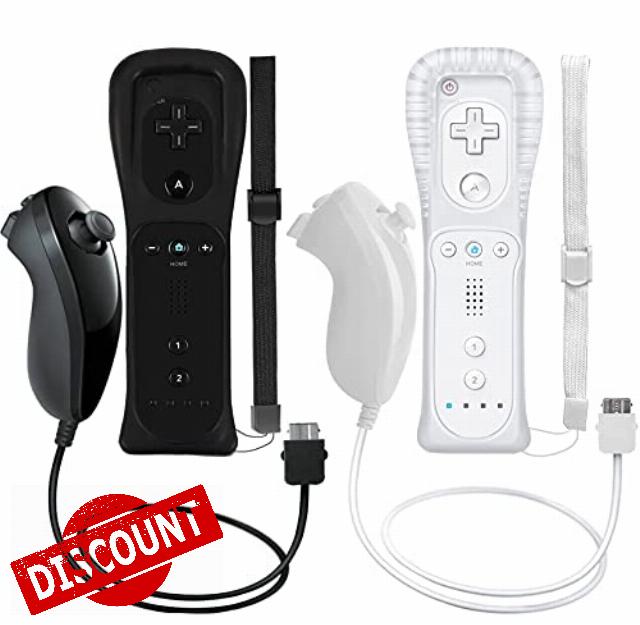 PGYFDAL 2 Packs Remote Controller and Nunchuck for Wii/Wii U Console