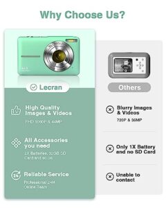 FHD 1080P Kids Camera with 32GB Card