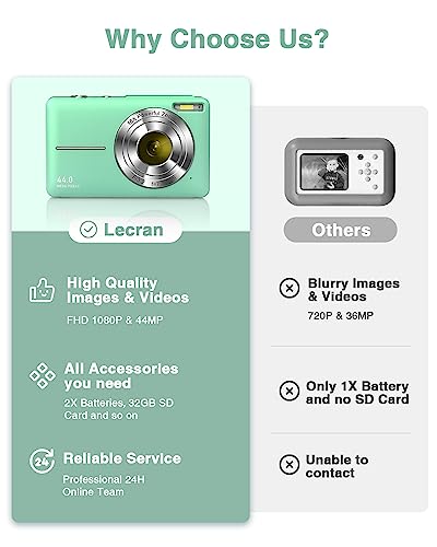 FHD 1080P Kids Camera with 32GB Card