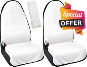 Car Seat Covers 2 Pack Towel Waterproof Car Seat Cover Universal Fit for Most Trucks SUV Fitness Athletes Pets Gym and Water Sport