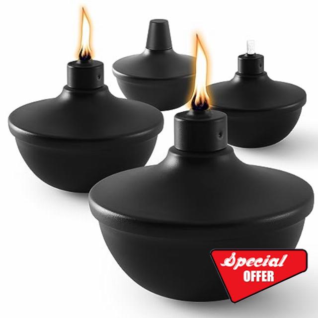 ZSPENG 4 Pack Metal Table Top Torches