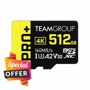 TEAMGROUP A2 Pro Plus Card 512GB Micro SDXC UHS-I U3 A2 V30