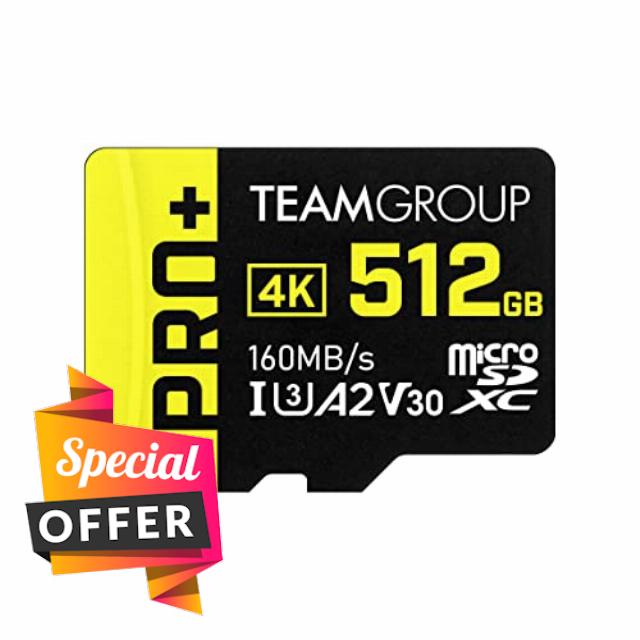 TEAMGROUP A2 Pro Plus Card 512GB Micro SDXC UHS-I U3 A2 V30