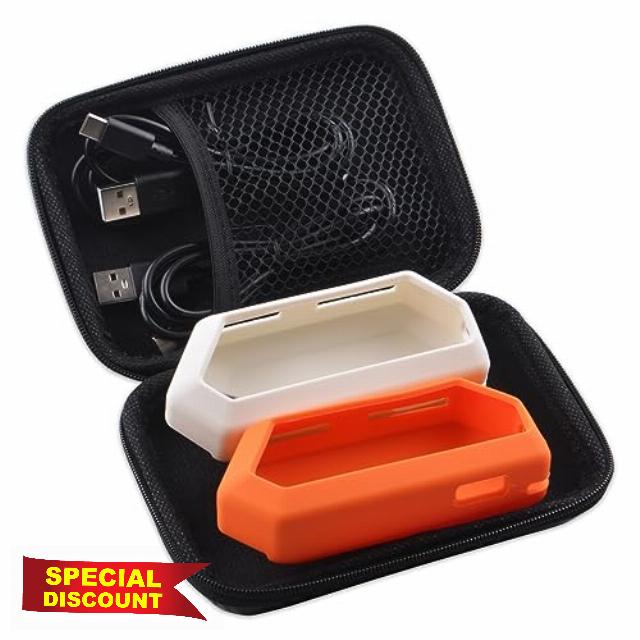NewHail 2PCS Protective Silicone Cases for Flipper Zero (Orange + White)