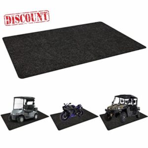 Halero Golf Cart Parking Mat 4.9 ft &times; 9.1 ft Garage Floor Mat Oil Absorbent Waterproof Rubber Backing Layer Floor Protective Pad from Spills