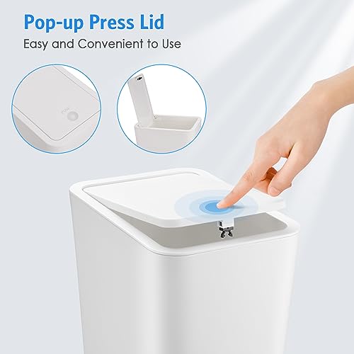 Plastic Wastebasket for Kitchen/Bedroom/Office/Dorm
