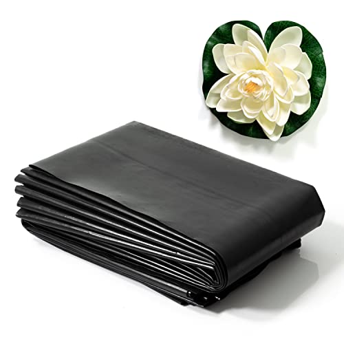 HDPE Pond Skins with Bonus Natural Looking Floating Lotus Flower - for Outdoor Fish Ponds