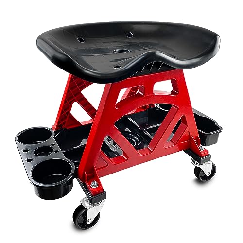 Heavy Duty Garage Shop Stool On Wheels