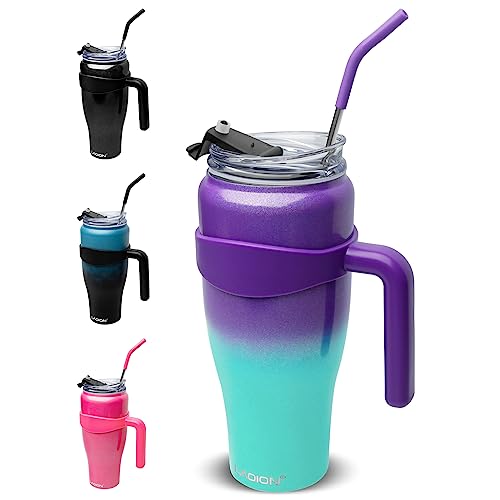 Stainless Steel Double Vacuum Insulated Large Cup with Leak Proof Screw Seal Lid