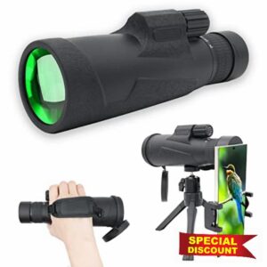 High Power Zoom Monocular Scope 10-30 * 50 with Smartphone Adapter Tripod Hand Strap