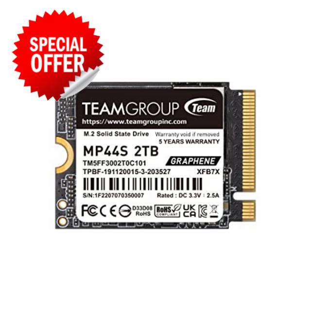 TEAMGROUP MP44S High Performance SSD 2TB SLC Cache Gen 4x4 M.2 2230 PCIe 4.0 NVMe
