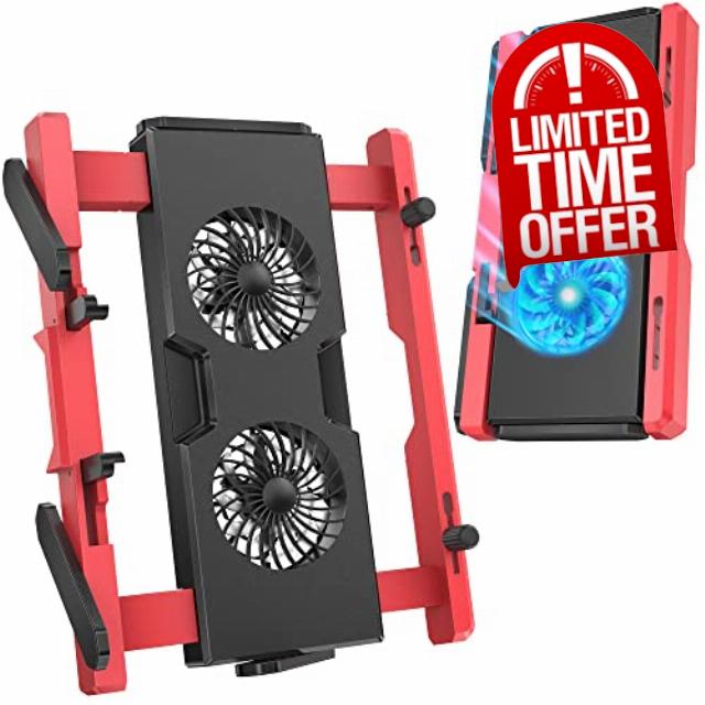 DeskLogics Laptop Cooling Pad 10-17 Inches Portable Laptop Cooler Stand Lap Desk Fan for Gaming PC
