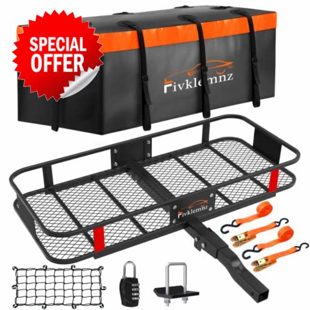 FIVKLEMNZ Foldable Hitch Cargo Carrier