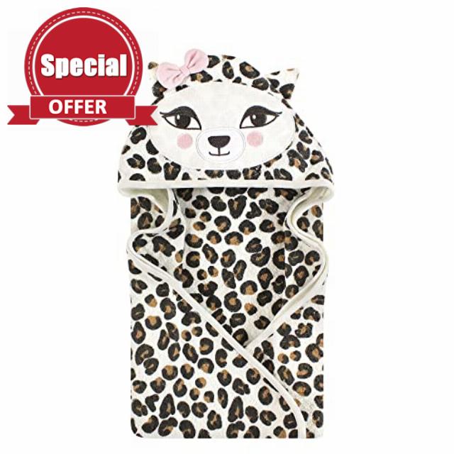 Hudson Baby Unisex Baby Cotton Animal Face Hooded Towel