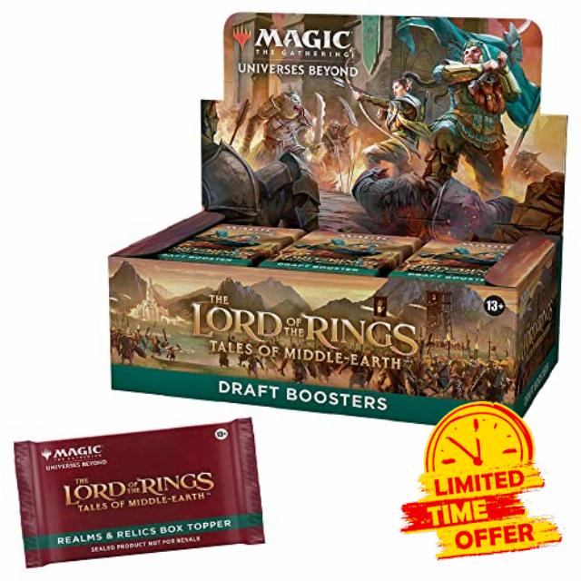 Magic: The Gathering The Lord of The Rings: Tales of Middle-Earth Draft Booster Box - 36 Packs + 1 Box Topper Card