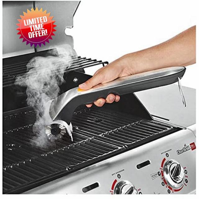 Stainless Steel Grill Brush and Scraper for Outdoor BBQ with Heavy-Duty Steam Cleaning Power Grilling Brush