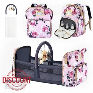 FXXWJP Diaper Bag Backpack - Waterproof Design - 5.3 Gallons Capacity - USB Port - Ideal Gift for Babies 0-24 Months