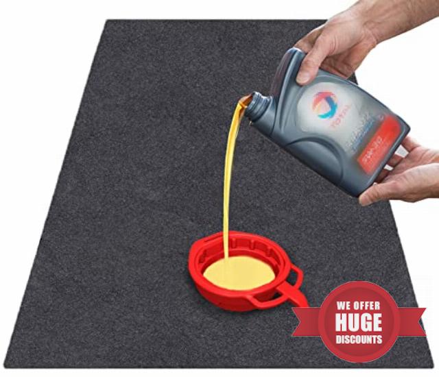 Garage Floor Mat 36x60 Inches Premium Absorbent Oil Drain Pan Contains Liquids Oil Spill Mat for Garage Protects Floor from Spills