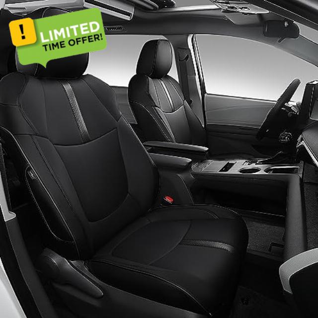 PTYYDS Fit 2021-2023 Toyota Sienna Seat Covers PU Leather Car Seat Covers for 2021 2022 2023 Select Toyota Sienna XLE