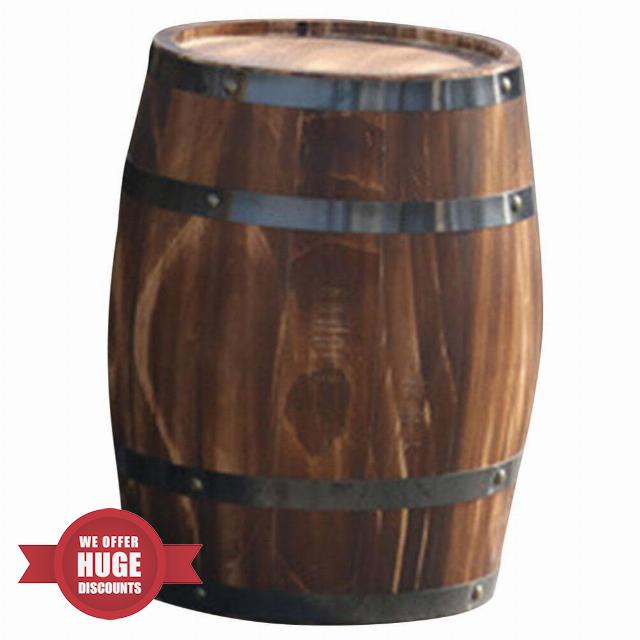 GANAZONO Wood Wine Barrel Whiskey Barrel Bucket Vintage Flower Planter Container Water Wishing Well Pail for Home Kitchen Bar Summer Party Decoration