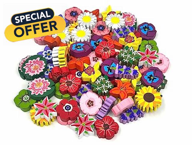 Meeple Source Wingspan: Oceania Nectar Upgrade Tokens Mixed Flowers (69 Pieces)
