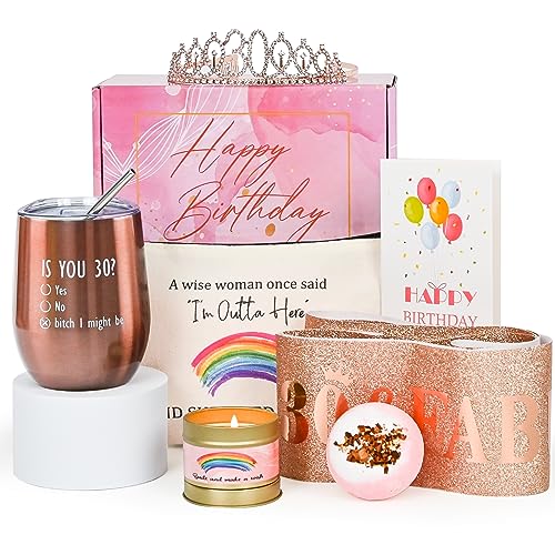 Happy 30th Birthday Gifts for Her Unique Birthday Surprise Gift Basket for Her 30 Year Old Women Birthday Gift Ideas Dirty 30 Gifts for Women