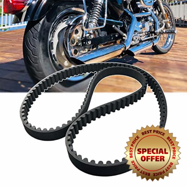 GYUPTRK Rear Drive Belt 128T 1-1/8" Fit for Harley Davidson Sportster 883 1200 XL Buell 1991-2003 Replace 40022-91 1204-0042