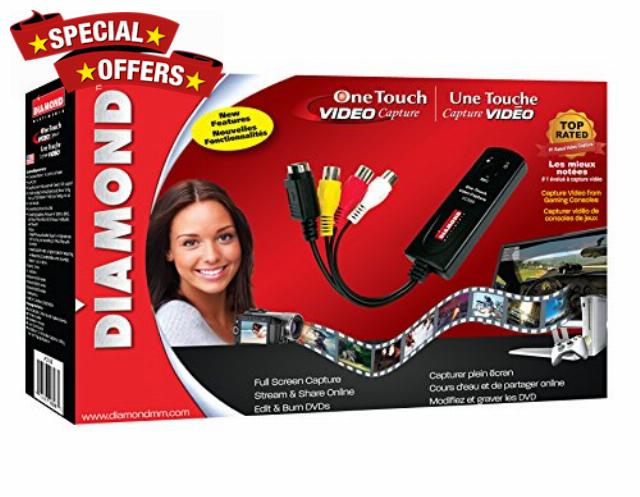 Diamond VC500SE One Touch VHS/Camcorder to Digital File Converter for Both Windows and Mac OS (Supports Mac OS Ventura)