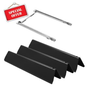 15.3 Inch 7635 Flavorizer Bars 69785 Burner Spirit E-210 Grill Replacement Parts for Weber 2 Burner Spirit & Spirit II 200 Series with Up Front Control E210 S210 E220 S220 Spirit 2 GS4 Gas Grill Parts