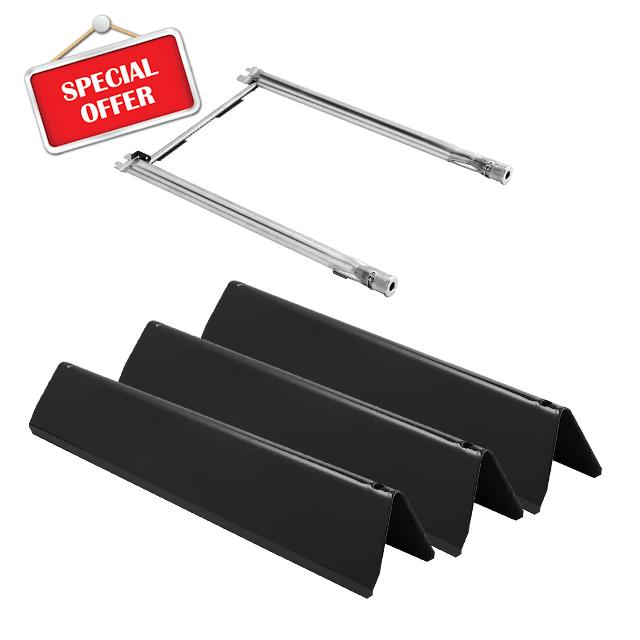 15.3 Inch 7635 Flavorizer Bars 69785 Burner Spirit E-210 Grill Replacement Parts for Weber 2 Burner Spirit & Spirit II 200 Series with Up Front Control E210 S210 E220 S220 Spirit 2 GS4 Gas Grill Parts