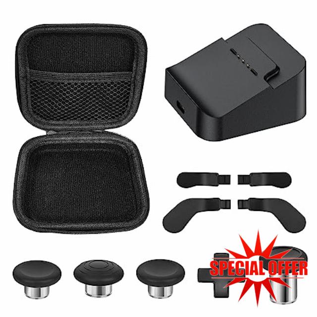 AOJAKI Complete Component Pack for Xbox Elite Controller Series 2-Accessories Includes 4 Thumbsticks